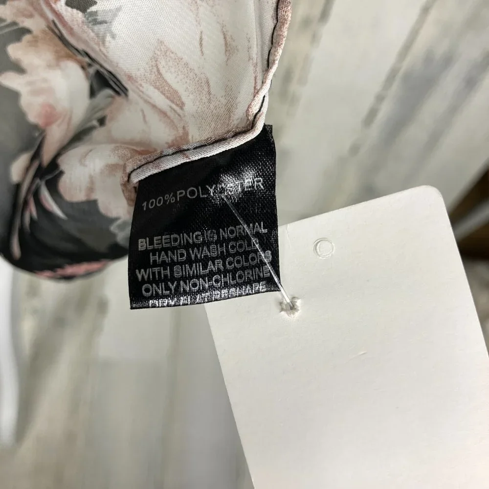 Nwt Sheer Floral Bat Wing Sleeve Kimono Top Sz OS - Picture 3 of 4